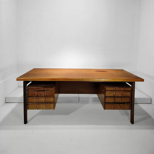 Svend Aage Madsen  Mfr. HP Hansen  Excecutive Desk  Ash Wood, Wenge Wood  Denmark, c.1970 - PN.Modern pnmodern