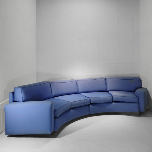 Made To Order  Four-Seater Curved Sofa Made for a Richard Neutra Villa in Berlin Dahlem, Germany, 1950s - PN.Modern pnmodern