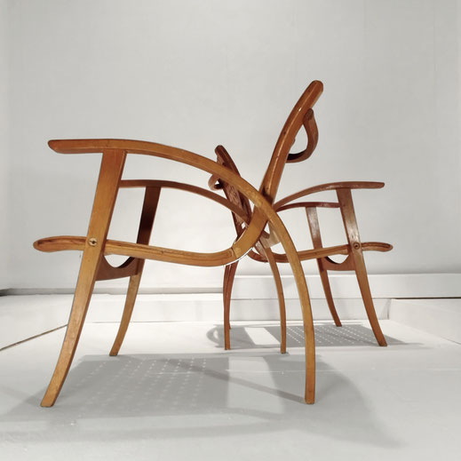 Erich Dieckmann Bauhaus Dessau Armchairs in Elm Wood for Galenka, Germany, 1930s - PN.Modern pnmodern