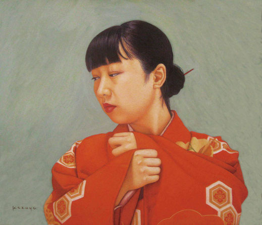 油彩画 女性の肖像 F4サイズ 2018年制作 油彩画 女性の肖像 F4サイズ 2018年制作 油彩画 女性の肖像 F4サイズ