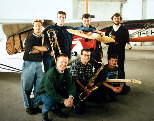 Die Band Dixie Custom Bros in den 80er-Jahren. Nach langer Auftrittspause steht am kommenden Freitag im Bad Saulgauer Jazzkeller ein Revival-Gig der Szene-Urgesteine an. Foto: Archiv Andi Rimmele