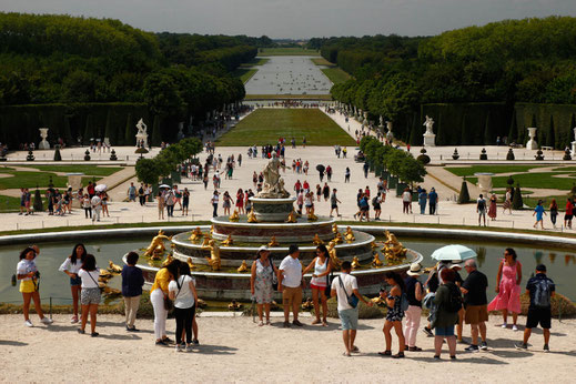 The free gardens of the Palace of Versailles
