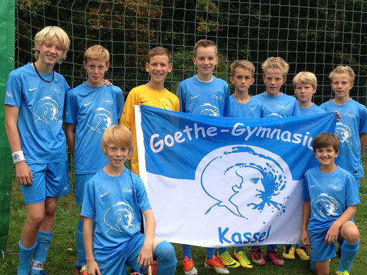 Julian Karnowka, Moritz Winkler, Nicolas Gröteke, Lukas Bergelt, Max Keller, Andre Paar, Daniel Brandt, Jan Paar Vorne: Ole Eiser und Niklas Gronke