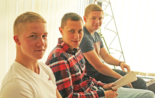 Schüler vor dem Gespräch
