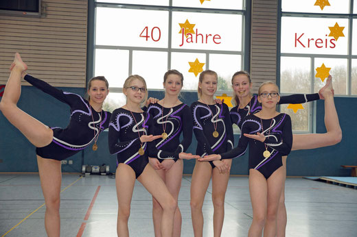 v. l.: Zoé Boettcher, Sarah Hartmann, Tabea Kranz, Amelie Attendorn, Tamina Kaiser und Milena Thiele