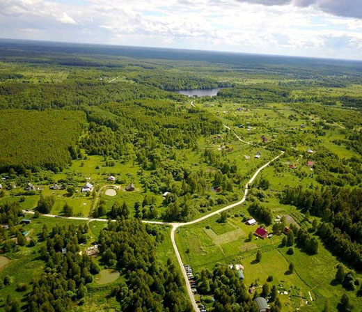 Die Familienlandsitz-Siedlung "Rodnoe" in der Region Vladimir