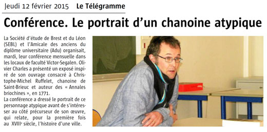 Le Télégramme, 12 février 2015