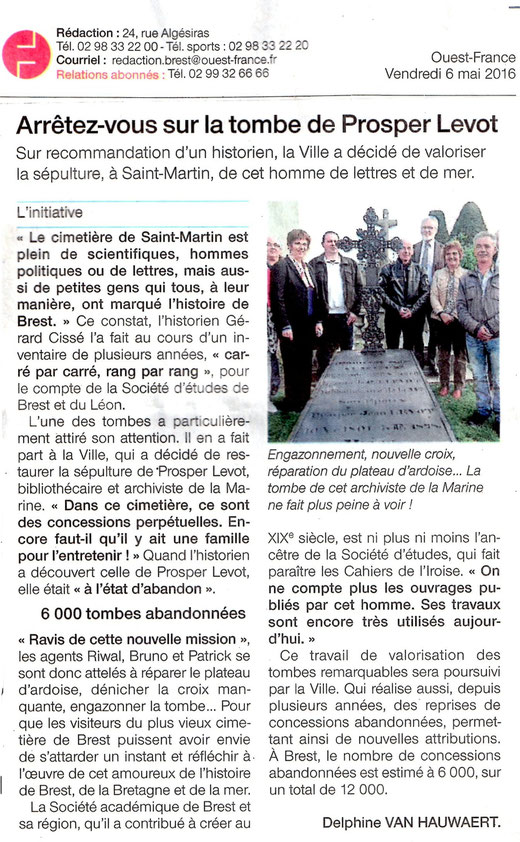 Ouest-France, 6 mai 2016