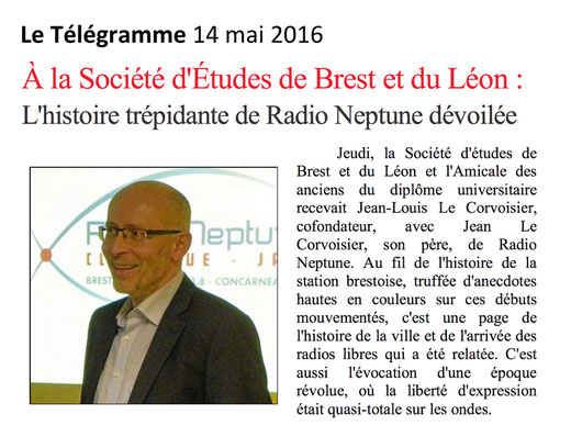 Le Télégramme, 14 mai 2016