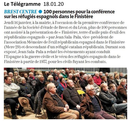 Le Télégramme, samedi 18 janvier 2020