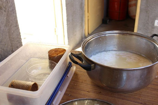 Goat cheese in whey