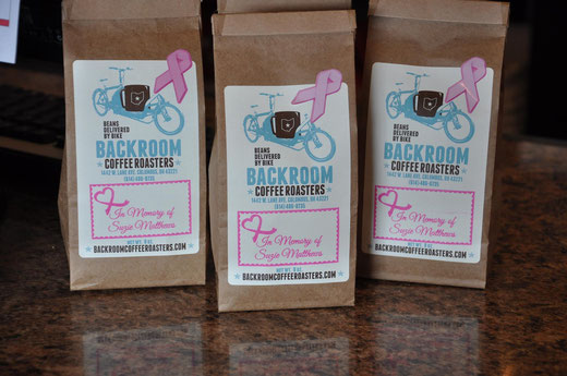 The special coffee blend, in our of our Suzie, by locally-owned (and bicycle delivered) Backroom Roasters. 