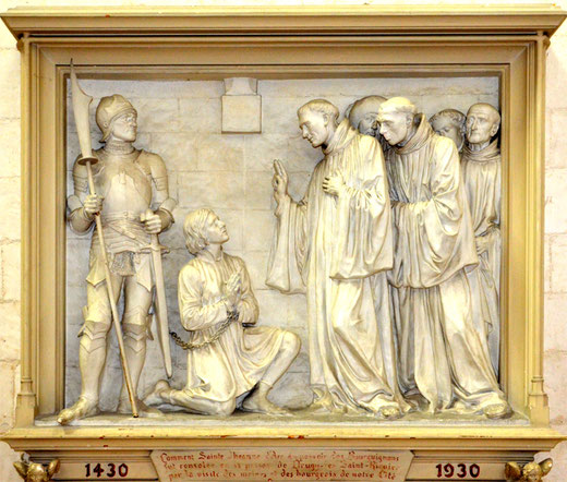 Jeanne d'Arc reçoit la bénédiction des moines de Drugy