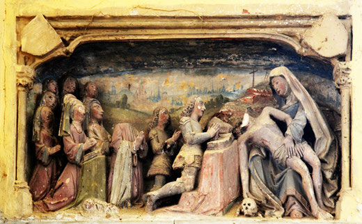 Bas-relief funéraire dans l'église d'Hénencourt