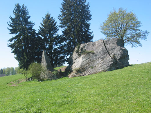 Riesiger erratischer Block Steinhof 04 mit Felspyramide