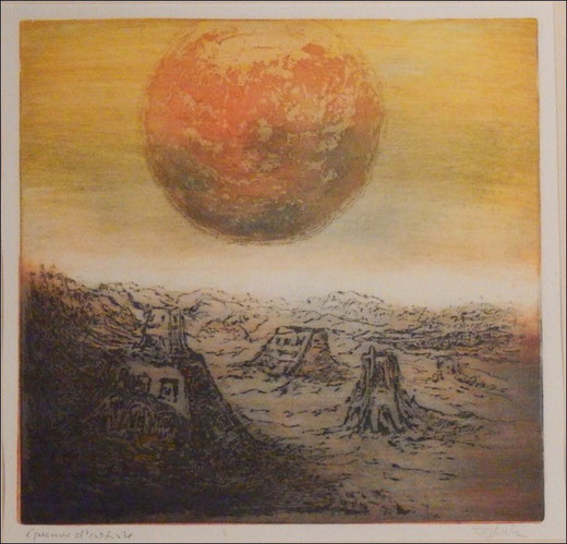 I. Glock: Enprenre d'artiste (Planet du ohnegleichen) o. Jahr (30 x 30 cm)