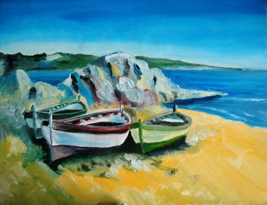 Bunches Alessio - L'approdo - olio tela - 35 X 27