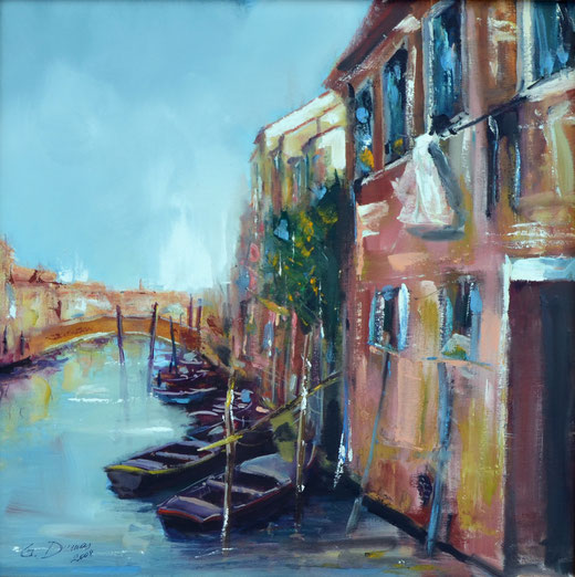 Gabriella Dumas - Chioggia - olio tela - 50 x 50