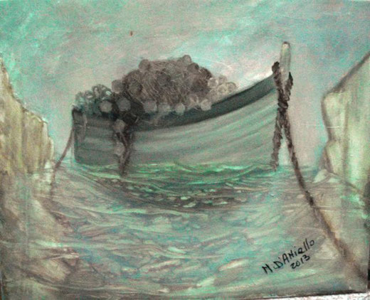 D’Aniello Mario  – L’abbandono - olio tela - 50 x 40
