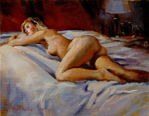 Onelio Marrero - Nude - olio tela - 30 x 20