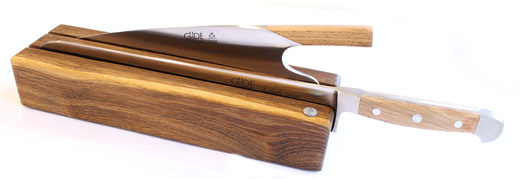 Güde Messerhalter RE002/32 mit Fasseiche Brotmesser und THE KNIFE