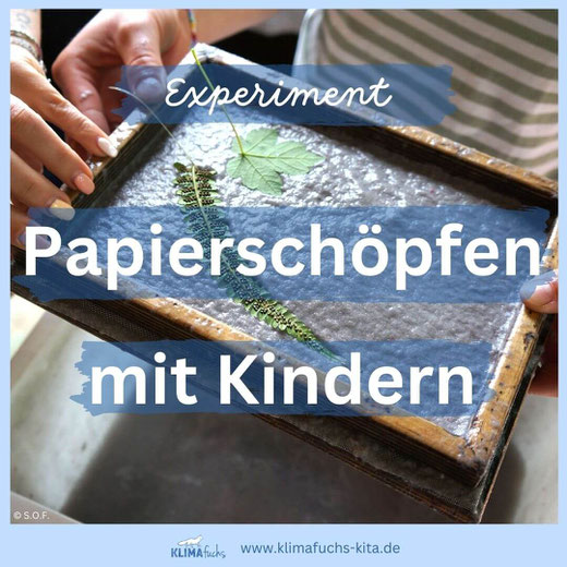 Experiment Papierschöpfen mit Kindern in der Kita