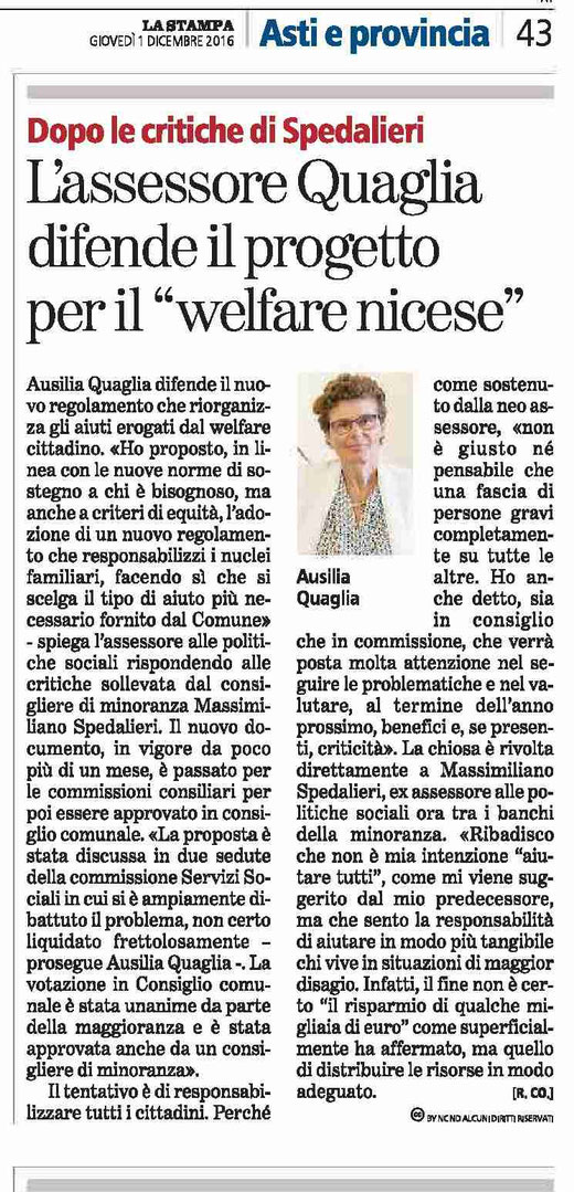 Articolo La Stampa