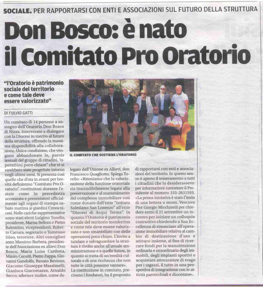 Articolo La Nuova Provincia del 17-09-2013