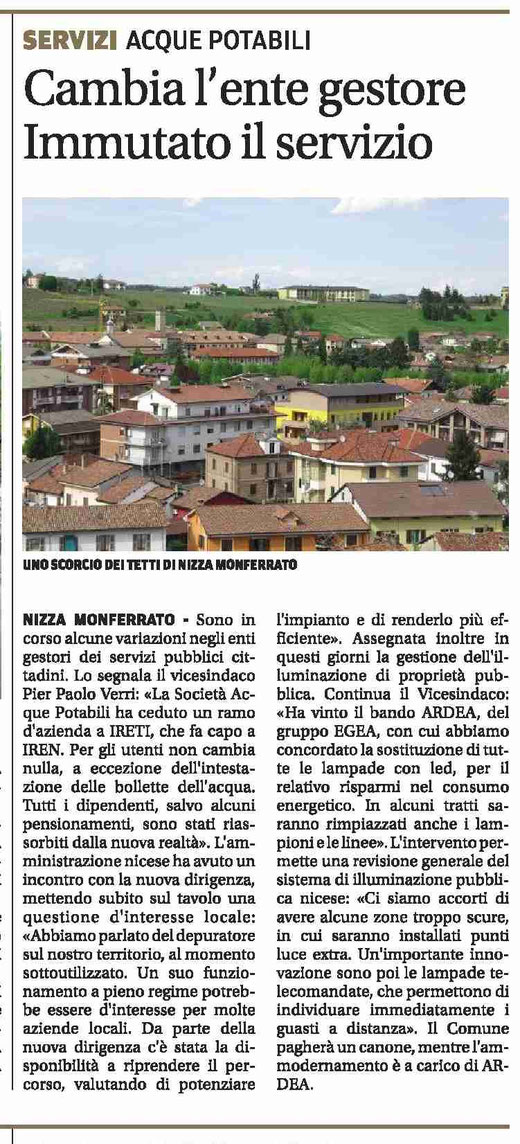 Articolo La Nuova Provincia 