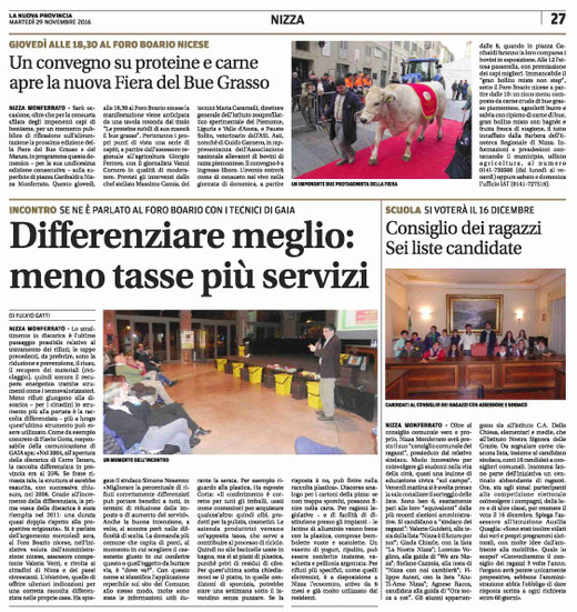 La Nuova Provincia del 29 novembre 2016