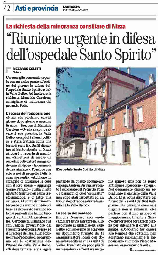 Articolo La Stampa