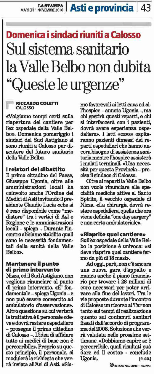Articolo La Stampa