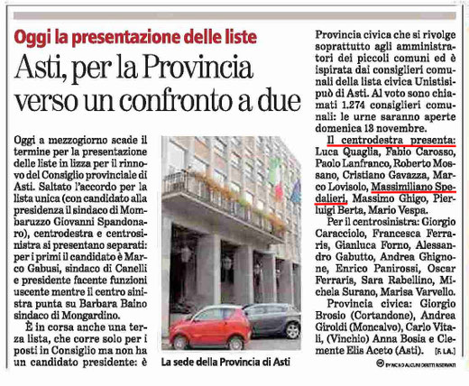 Articolo La Stampa del 24 ottobre 2016