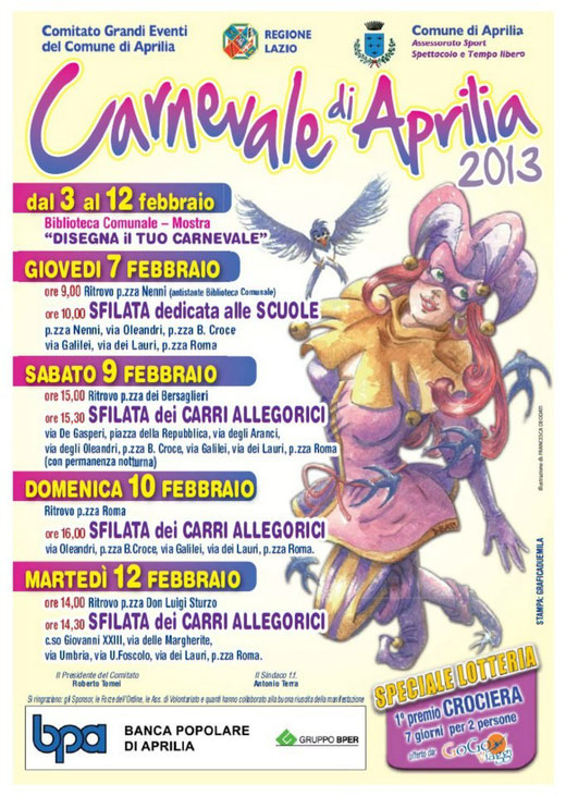 Manifesto del Carnevale di Aprilia 2013