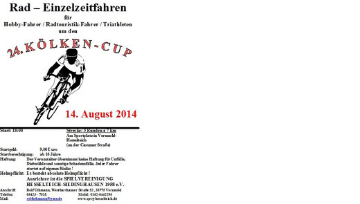 Handzettel Kölkencup 2014