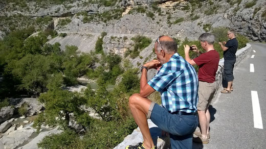 Udo, Gerald und Hubert sind beeindruckt von der Landschaft