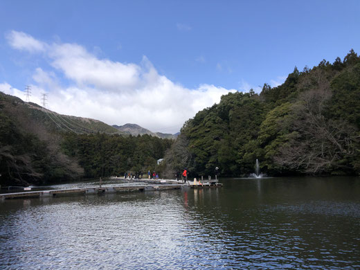 サンクチュアリ第一ポンド。風は強いものの晴天に恵まれました。