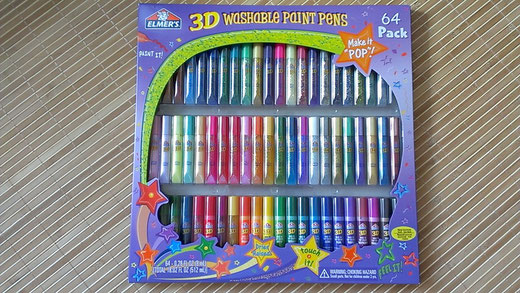 3D washable paint pens