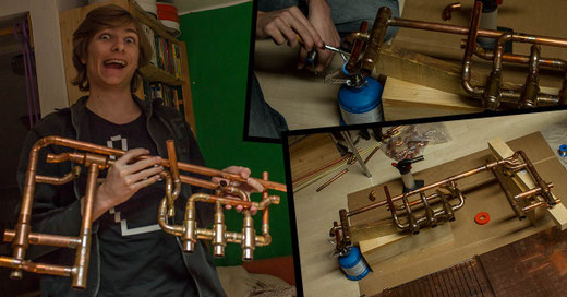 Als Kontrast zur Taschenuhr habe ich jetzt mal den groben Kulissen zugewandt. - Im Moment arbeite ich an einer Rohr-Contraption die hoffentlich sehr nach Industrie aussehen wird, wenn sie fertig ist. ...Als Lötflamme muss der Campingkocher herhalten! :D