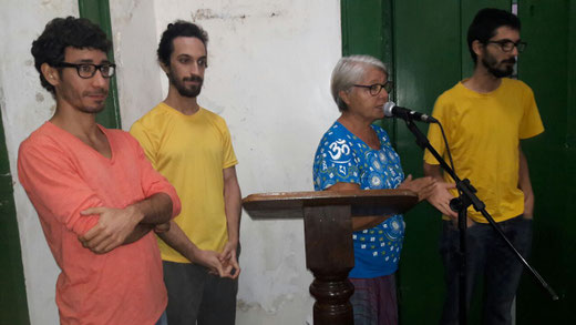 voluntários Gianmarco e Giacomo