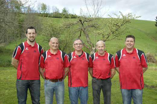 Wolfgang König, Franz Harg, Franz Hartl, Günter Schmidt und Christian Gotthardt