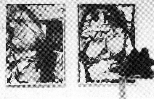 Die Bilder «Schneepflug» und «Frau»von Marcel Schaffner in der Sammlung W. M. Förderer.