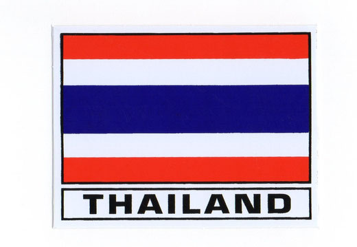 タイ王国 国旗 ステッカー（THAILAND National Flag Sticker ） S サイズ type A 1枚 【Thailand Sticker】の商品画像01