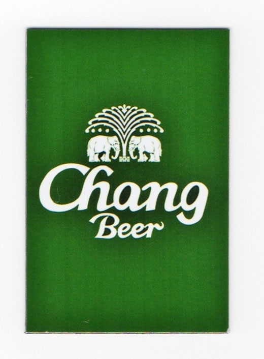 チャーン ビール マグネット type B （グリーン×縦タイプ） 1枚 【タイ雑貨 Thailand Beer Chang Magnet】の商品画像01