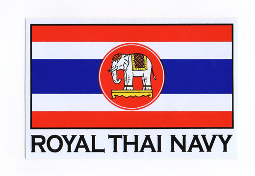 タイ王国 海軍 ステッカー（ROYAL THAI NAVY Sticker ） M サイズ 1枚　【Thailand Sticker】の商品画像01