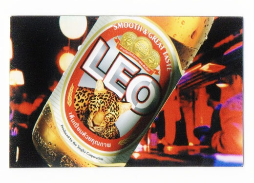 レオ ビール マグネット type A（横タイプ） 1枚　【タイ雑貨 Thailand LEO Beer Magnet】の商品画像01