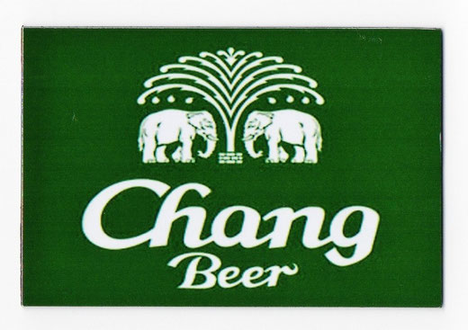 チャーン ビール マグネット type C （グリーン×横タイプ） 1枚　【タイ雑貨 Thailand Beer Chang Magnet】の商品画像01