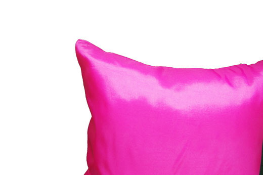 タイシルク クッションカバー 　フラワー デザイン　ピンク 【Flower Design , Pink】 45×45cm 対応の商品画像06