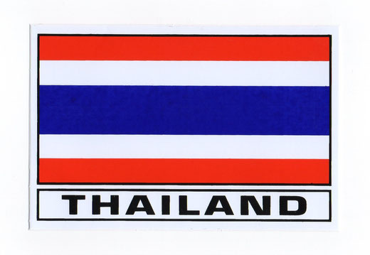 タイ王国 国旗 ステッカー（THAILAND National Flag Sticker ） M サイズ type A 1枚 【Thailand Sticker】の商品画像01