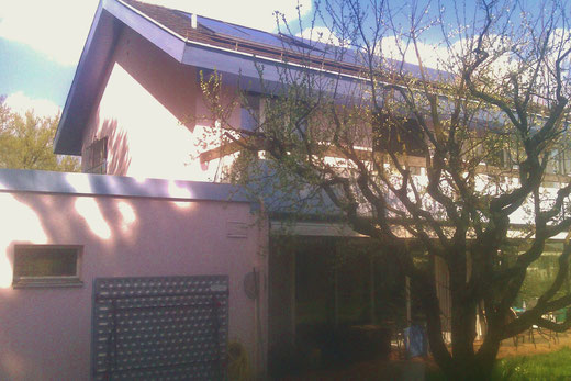 Fassadenrenovation, Mineralfarben und Oelfarbe